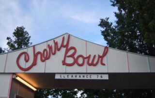 cherry bowl drive-in theatre sign