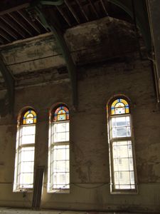 chapel window at the village