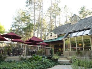 outside dinning and entrance into Nonna's restaurant 