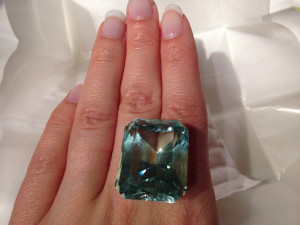 This amazing gem is a green beryl. What a stunning cut, and surprisingly affordable.